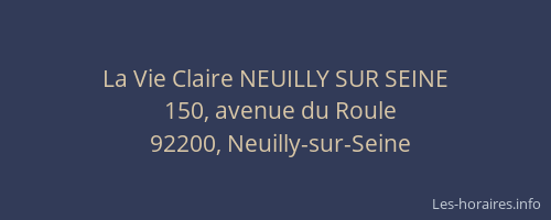 La Vie Claire NEUILLY SUR SEINE