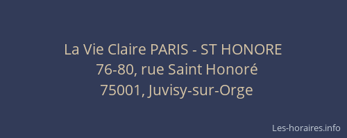 La Vie Claire PARIS - ST HONORE