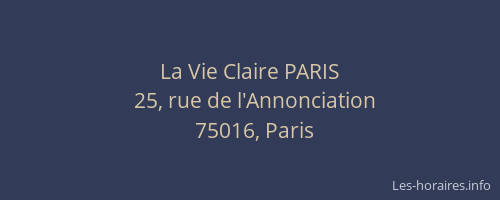 La Vie Claire PARIS
