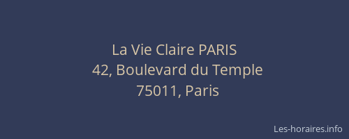 La Vie Claire PARIS