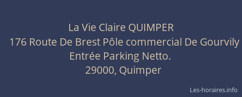 La Vie Claire QUIMPER