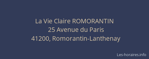 La Vie Claire ROMORANTIN