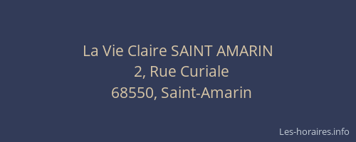 La Vie Claire SAINT AMARIN