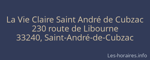 La Vie Claire Saint André de Cubzac