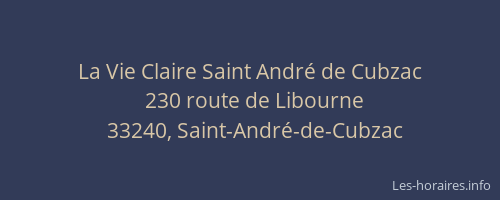 La Vie Claire Saint André de Cubzac