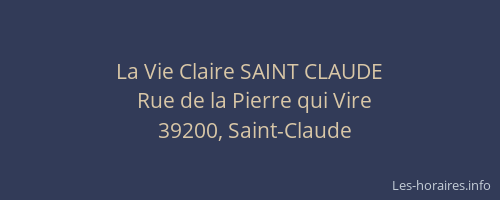 La Vie Claire SAINT CLAUDE