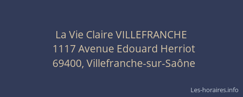 La Vie Claire VILLEFRANCHE
