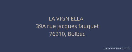 LA VIGN'ELLA