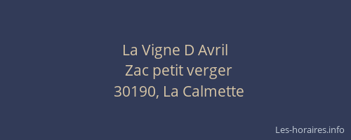 La Vigne D Avril