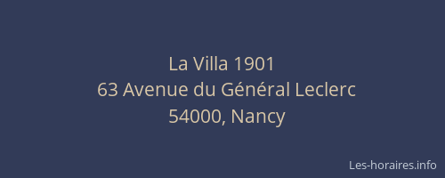 La Villa 1901