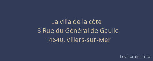 La villa de la c&ocirc;te