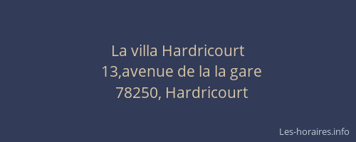 La villa Hardricourt