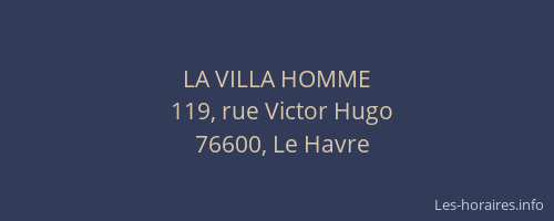 LA VILLA HOMME