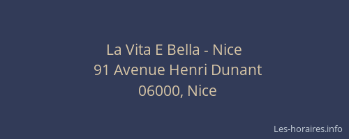 La Vita E Bella - Nice