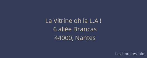 La Vitrine oh la L.A !