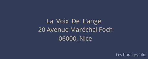La  Voix  De  L'ange
