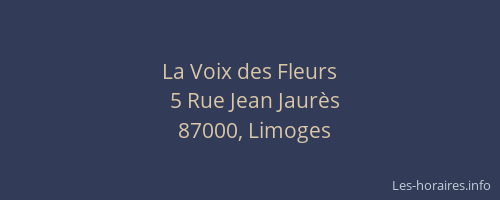 La Voix des Fleurs