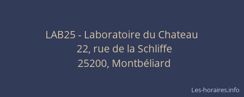 LAB25 - Laboratoire du Chateau