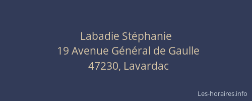 Labadie St&eacute;phanie