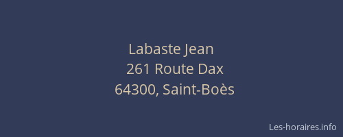 Labaste Jean