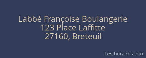 Labbé Françoise Boulangerie