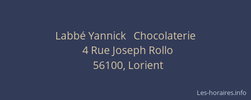 Labbé Yannick   Chocolaterie