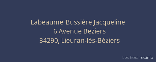 Labeaume-Bussière Jacqueline