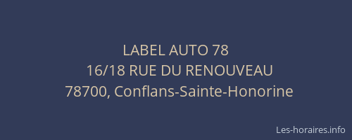 LABEL AUTO 78