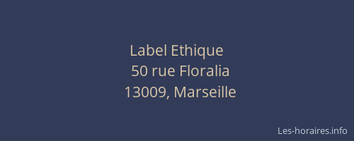 Label Ethique