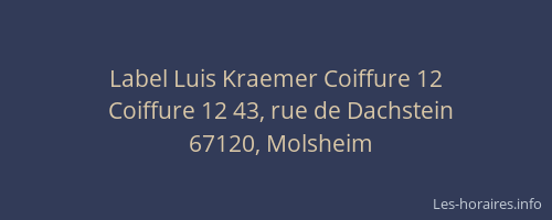 Label Luis Kraemer Coiffure 12