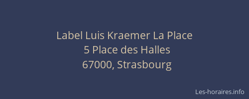 Label Luis Kraemer La Place