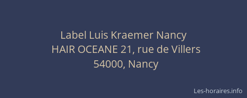 Label Luis Kraemer Nancy