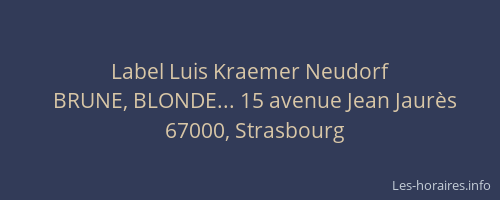 Label Luis Kraemer Neudorf