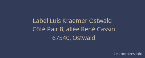 Label Luis Kraemer Ostwald