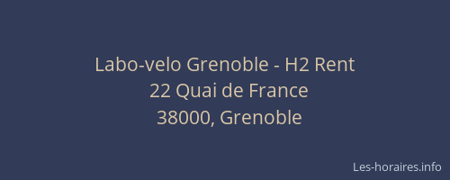 Labo-velo Grenoble - H2 Rent