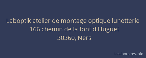 Laboptik atelier de montage optique lunetterie