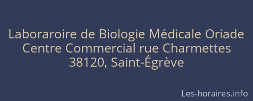 Laboraroire de Biologie Médicale Oriade