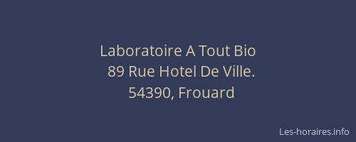 Laboratoire A Tout Bio