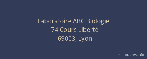 Laboratoire ABC Biologie