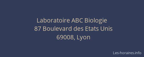 Laboratoire ABC Biologie