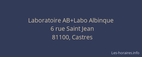 Laboratoire AB+Labo Albinque