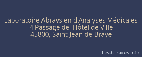 Laboratoire Abraysien d'Analyses M&eacute;dicales