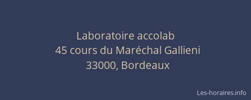 Laboratoire accolab