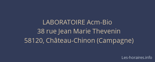 LABORATOIRE Acm-Bio