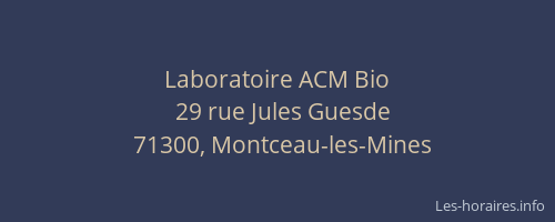 Laboratoire ACM Bio