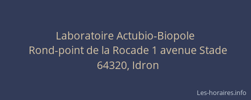 Laboratoire Actubio-Biopole