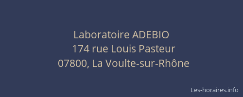 Laboratoire ADEBIO