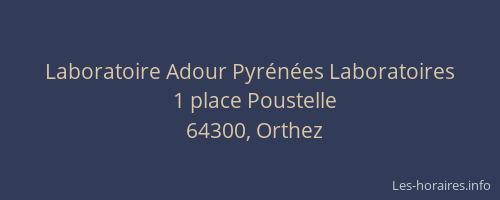Laboratoire Adour Pyr&eacute;n&eacute;es Laboratoires