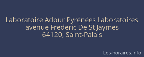 Laboratoire Adour Pyr&eacute;n&eacute;es Laboratoires