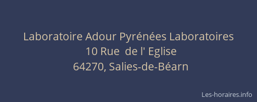 Laboratoire Adour Pyr&eacute;n&eacute;es Laboratoires